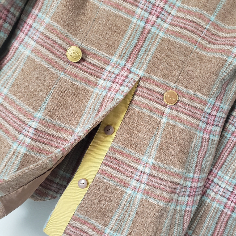 Joules Wiscombe Handwoven Irish Wool Plaid Tweed Jacket 6 NWT Countryside Smythe - Picture 7 of 10